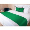Biante Saténový prehoz/behúň na posteľ Satén LUX-028 Írska zelená 50x140 cm