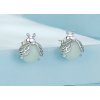 For Silver Náušnice Svetluška so svietiacim kameňom - Striebro 925 For Silver Náušnice Svetluška so svietiacim kameňom - Striebro 925