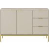 Komoda AUSTIN kašmír/ zlatá Komoda AUSTIN kašmír/ zlatá