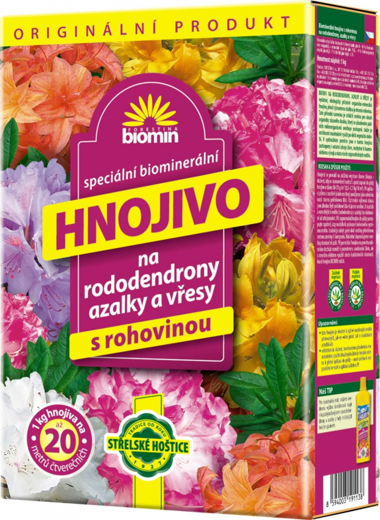 FORESTINA Biomin hnojivo na rododendrony, azalky a vresy s rohovinou 1kg