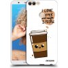 Picasee silikónový čierny obal pre Huawei P Smart - Cute coffee Picasee silikónový čierny obal pre Huawei P Smart - Cute coffee