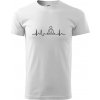 Ekg yoga - Klasické pánske tričko vyššej gramáže - 3XL ( Biela ) Ekg yoga - Klasické pánske tričko vyššej gramáže - 3XL ( Biela )