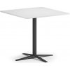 Konferenčný stolík AURA, 80x80 cm, čierna podnož, biela Konferenčný stolík AURA, 80x80 cm, čierna podnož, biela