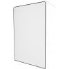 MEXEN/S - KIOTO samostatne stojaca sprchová zástena 110 x 200, transparent/čierny vzor 8 mm, biela 800-110-002-20-70 MEXEN/S - KIOTO samostatne stojaca sprchová zástena 110 x 200, transparent/čierny vzor 8 mm, biela 800-110-002-20-70