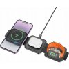 Bezdrôtová nabíjacia stanica CQ4 Unique 3v1, skladacia, MagSafe 15W, čierna Bezdrôtová nabíjacia stanica CQ4 Unique 3v1, skladacia, MagSafe 15W, čierna