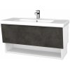 Dreja Umývadlová skrinka INVENCE SZZO 100 (umývadlo Harmonia) - L01 Biela vysoký lesk / D16 Tmavý betón Dreja Umývadlová skrinka INVENCE SZZO 100 (umývadlo Harmonia) - L01 Biela vysoký lesk / D16 Tmavý betón
