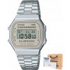 HODINKY CASIO A168WA-8AYES VINTAGE STRIEBORNÉ DÁTUMOVKA STOPKY KLASICKÉ HODINKY CASIO A168WA-8AYES VINTAGE STRIEBORNÉ DÁTUMOVKA STOPKY KLASICKÉ