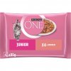 PURINA ONE cat Junior mini filetky s lososom a mrkvou v šťave 4 x 85 g PURINA ONE cat Junior mini filetky s lososom a mrkvou v šťave 4 x 85 g