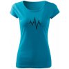 T-ričko Horské vrchy - pulz dámske tričko Farba trička: Tyrkysová, Farba potlače: Čierna, Veľkosť: M T-ričko Horské vrchy - pulz dámske tričko Farba trička: Tyrkysová, Farba potlače: Čierna, Veľkosť: M