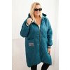 Kesi Dámska bunda 5393-1 Plus Size prešívaná s kapucňou a športovými manžetami Farba: Violet, Veľkosť: UNI Kesi Dámska bunda 5393-1 Plus Size prešívaná s kapucňou a športovými manžetami Farba: Violet, Veľkosť: UNI