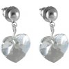 Náušnice se Swarovski Elements, visací, tvar srdce, čiré, 793902-krystal Náušnice se Swarovski Elements, visací, tvar srdce, čiré, 793902-krystal