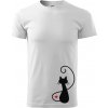Zamilovaná mačka spredu - Klasické pánske tričko vyššej gramáže - S ( Biela ) Zamilovaná mačka spredu - Klasické pánske tričko vyššej gramáže - S ( Biela )