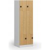 Kovová šatníková skrinka S1 Z, 4 oddiely, 1850 x 600 x 500 mm, kódový zámok, laminované dvere, buk Kovová šatníková skrinka S1 Z, 4 oddiely, 1850 x 600 x 500 mm, kódový zámok, laminované dvere, buk