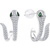 MOISS Strieborné náušnice Had s kubickými zirkónmi E0004973