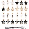 Adventné štipce 3,6cm - hviezdičky biele, čierne Adventné štipce 3,6cm - hviezdičky biele, čierne