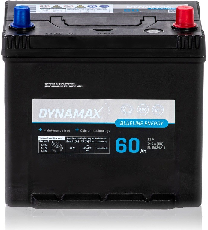 DYNAMAX ENERGY Blueline 60 ASIA P 12V 60Ah 540A