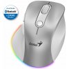 GENIUS Ergo 9000S Pro Silver/ duální Bluetooth + 2,4GHz/ 2400 dpi/ bezdrátová/ 6tlačítková/ dobíjecí/ RGB/ stříbrná 31030039402 GENIUS Ergo 9000S Pro Silver/ duální Bluetooth + 2,4GHz/ 2400 dpi/ bezdrátová/ 6tlačítková/ dobíjecí/ RGB/ stříbrná 31030039402