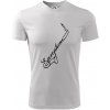 Saxophone nápis - Pánske tričko Fantasy športové - 3XL ( Biela ) Saxophone nápis - Pánske tričko Fantasy športové - 3XL ( Biela )