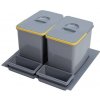 Odpadkový koš Sinks Practiko 600 EK9110, 2x 15 l + 2x miska Odpadkový koš Sinks Practiko 600 EK9110, 2x 15 l + 2x miska