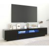 vidaXL TV skrinka s LED svetlami čierna 200x35x40 cm vidaXL TV skrinka s LED svetlami čierna 200x35x40 cm