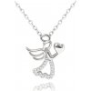 MINET Strieborný náhrdelník ANJEL so srdiečkom MINET Strieborný náhrdelník ANJEL so srdiečkom