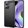 Carbon Case pre Realme 10 Pro, flexibilný silikónový karbónový kryt, čierny