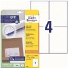 Etikety univerzálne 105x148mm Avery A4 25+5 hárkov (Avery Zweckform etikety 105mm x 148mm, A4, biele, 4 etikety, s vysokou lepivosťou, balené po 30 ks, 6120) Etikety univerzálne 105x148mm Avery A4 25+5 hárkov (Avery Zweckform etikety 105mm x 148mm, A4, biele, 4 etikety, s vysokou lepivosťou, balené po 30 ks, 6120)