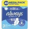 ALWAYS Ultra Day Hygienické vložky Super Extra 40 kusov ALWAYS Ultra Day Hygienické vložky Super Extra 40 kusov