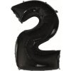 Fóliový Balón Godan číslo 2 92 cm čierny Fóliový Balón Godan číslo 2 92 cm čierny