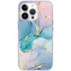 AppleKing lesklé mramorové iPhone 13 Pro Max - modro-ružové