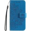 Peňaženkové puzdro Embossing Pattern Flowery Mandala modré – Xiaomi Redmi A3 Peňaženkové puzdro Embossing Pattern Flowery Mandala modré – Xiaomi Redmi A3