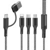 LTC Multikábel 4v1 USB-A / Lightning, USB-C, microUSB, 1,2m čierny LTC Multikábel 4v1 USB-A / Lightning, USB-C, microUSB, 1,2m čierny