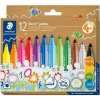 Fixky, sada, 3 mm, trojuholníkový tvar, vyprateľné, STAEDTLER Noris jumbo 328 B, 12 rôznych farieb Fixky, sada, 3 mm, trojuholníkový tvar, vyprateľné, STAEDTLER Noris jumbo 328 B, 12 rôznych farieb