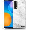 Picasee silikónový čierny obal pre Huawei P Smart 2021 - White marble Picasee silikónový čierny obal pre Huawei P Smart 2021 - White marble