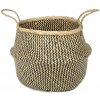Compactor Pletený úložný košík z morskej trávy Belly 45 x 36 cm čierna L Compactor Pletený úložný košík z morskej trávy Belly 45 x 36 cm čierna L