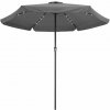 InternetovaZahrada - LED slnečník Athens Ø330 cm - antracit InternetovaZahrada - LED slnečník Athens Ø330 cm - antracit
