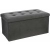 Atmosphera Veľký pouf s odkladacou priehradkou v sivej farbe, pouf na chodbu, pouf do izby Atmosphera Veľký pouf s odkladacou priehradkou v sivej farbe, pouf na chodbu, pouf do izby