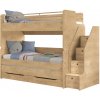 Cilek Poschodová posteľ s úložným priestorom so schodmi + 2x matrac 90x200x19 cm Mocha Studio Cilek Poschodová posteľ s úložným priestorom so schodmi + 2x matrac 90x200x19 cm Mocha Studio