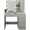 Aga toaletný stolík so zrkadlom a osvetlením sivý MRDT23 Aga toaletný stolík so zrkadlom a osvetlením sivý MRDT23