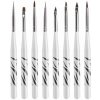Sada štetcov Maxim zebra na akryl, gél a zdobenie, 8 kusov Sada štetcov Maxim zebra na akryl, gél a zdobenie, 8 kusov