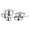 Sada nerezových hrncov TEO – 9 dielna, hrnce z ocele 18/10 s pokrievkami