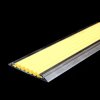 Žltá hliníková schodová lišta s protišmykovým pásikom FLOMA Antislip - dĺžka 100 cm, šírka 5,3 cm, výška 0,6 cm