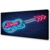 Obraz canvas Gitara neónový nápis 100x50 cm Obraz canvas Gitara neónový nápis 100x50 cm