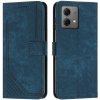 Peňaženkové kožené puzdro Stripe na Motorola Edge 40 Neo - Modrá Peňaženkové kožené puzdro Stripe na Motorola Edge 40 Neo - Modrá