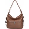 Mondo Italia Kožená kabelka na rameno/batoh 328 hnedá Hnedá Mondo Italia Kožená kabelka na rameno/batoh 328 hnedá Hnedá