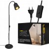 Stojacia lampa LEDTechnics čierna E27 20 W nastaviteľná 170 cm Stojacia lampa LEDTechnics čierna E27 20 W nastaviteľná 170 cm