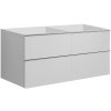 CERANO - Kúpeľňová skrinka pod umývadlo s úchytkou Velora - biela matná, chrómová úchytka - 158x53x45,2 cm CERANO - Kúpeľňová skrinka pod umývadlo s úchytkou Velora - biela matná, chrómová úchytka - 158x53x45,2 cm