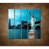Manhattan a Socha Slobody - 5dielny 100x100cm Manhattan a Socha Slobody - 5dielny 100x100cm