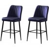 Súprava barových stoličiek Vento Sax Blue, 2 ks, 2 ks Súprava barových stoličiek Vento Sax Blue, 2 ks, 2 ks
