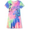 Kugo dievčenské šaty MS7113 dúhová svetlejšia